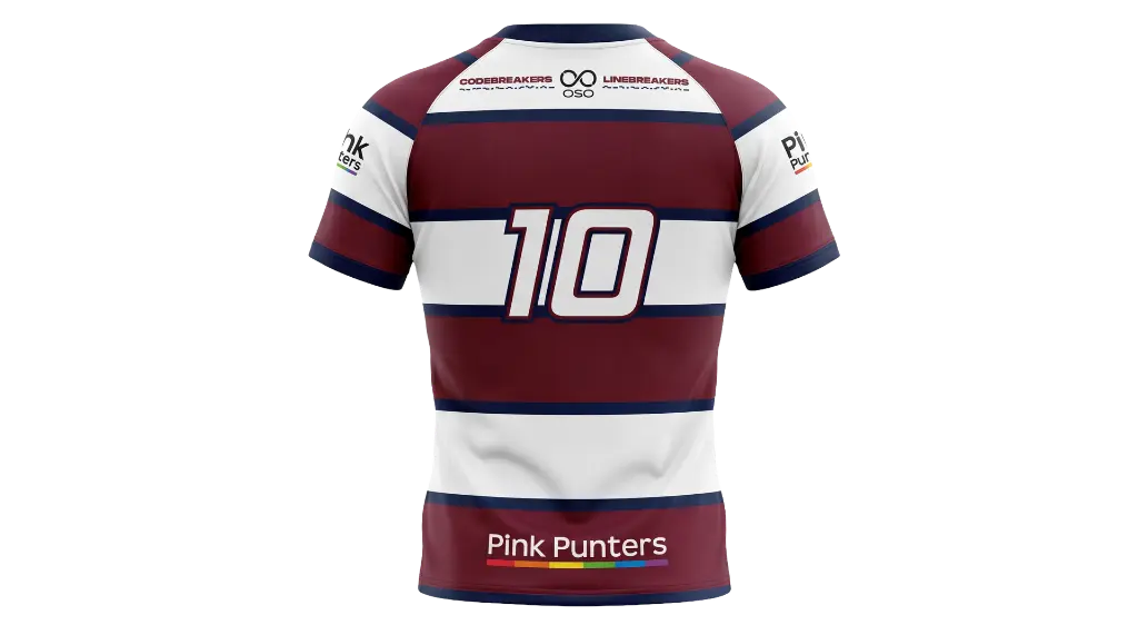 Bletchley RUFC Pink Punters Playing Shirt - Back.webp