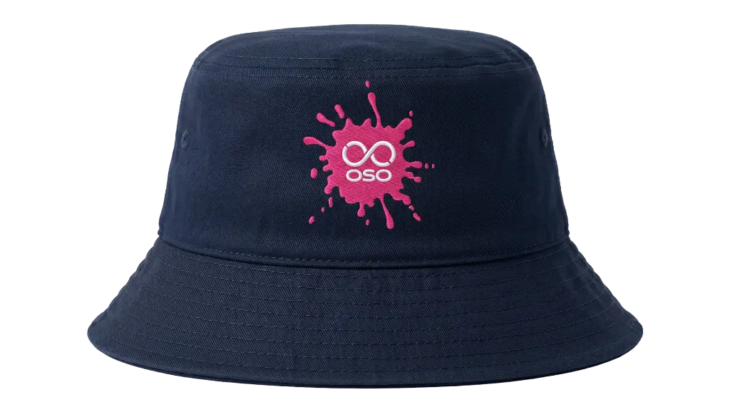 Ravers Bucket Hat. Plain side back.webp