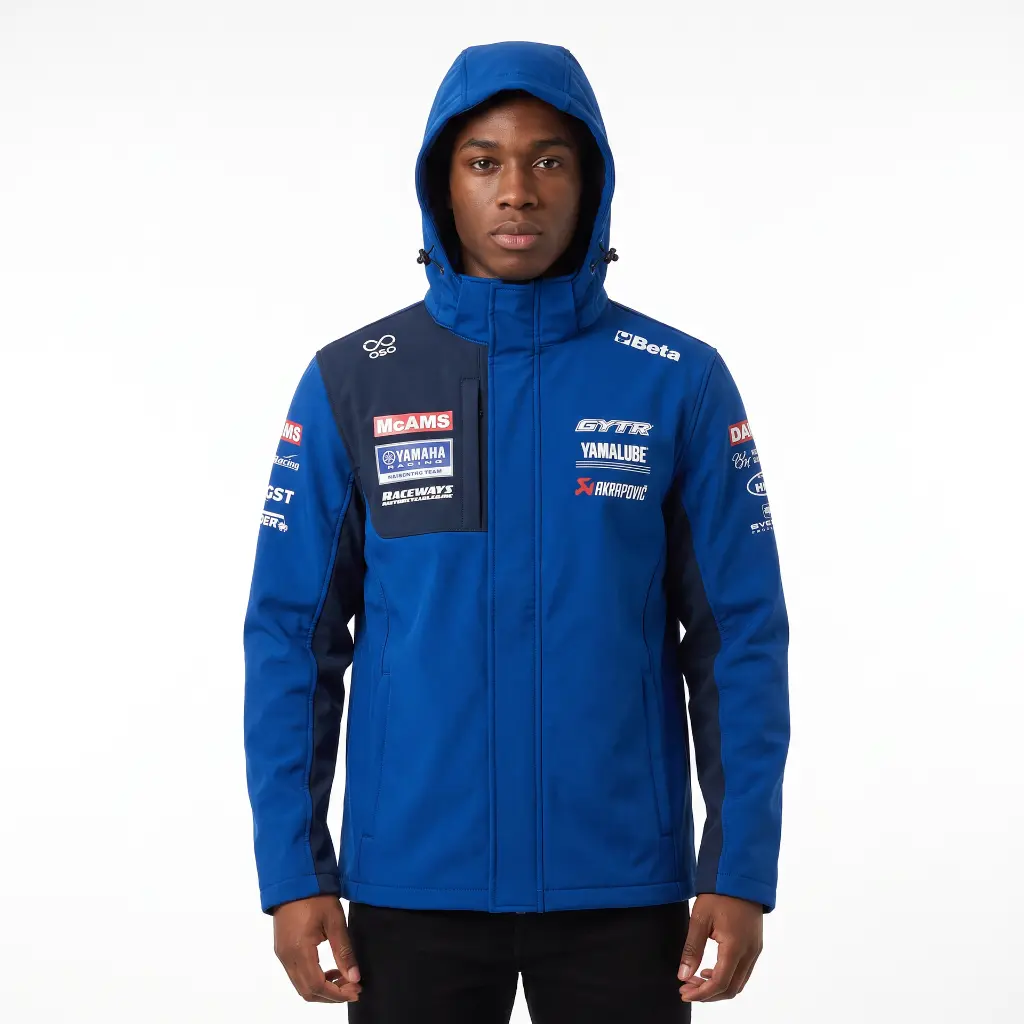 McAms Yamaha 2026 rainjacket model front.webp