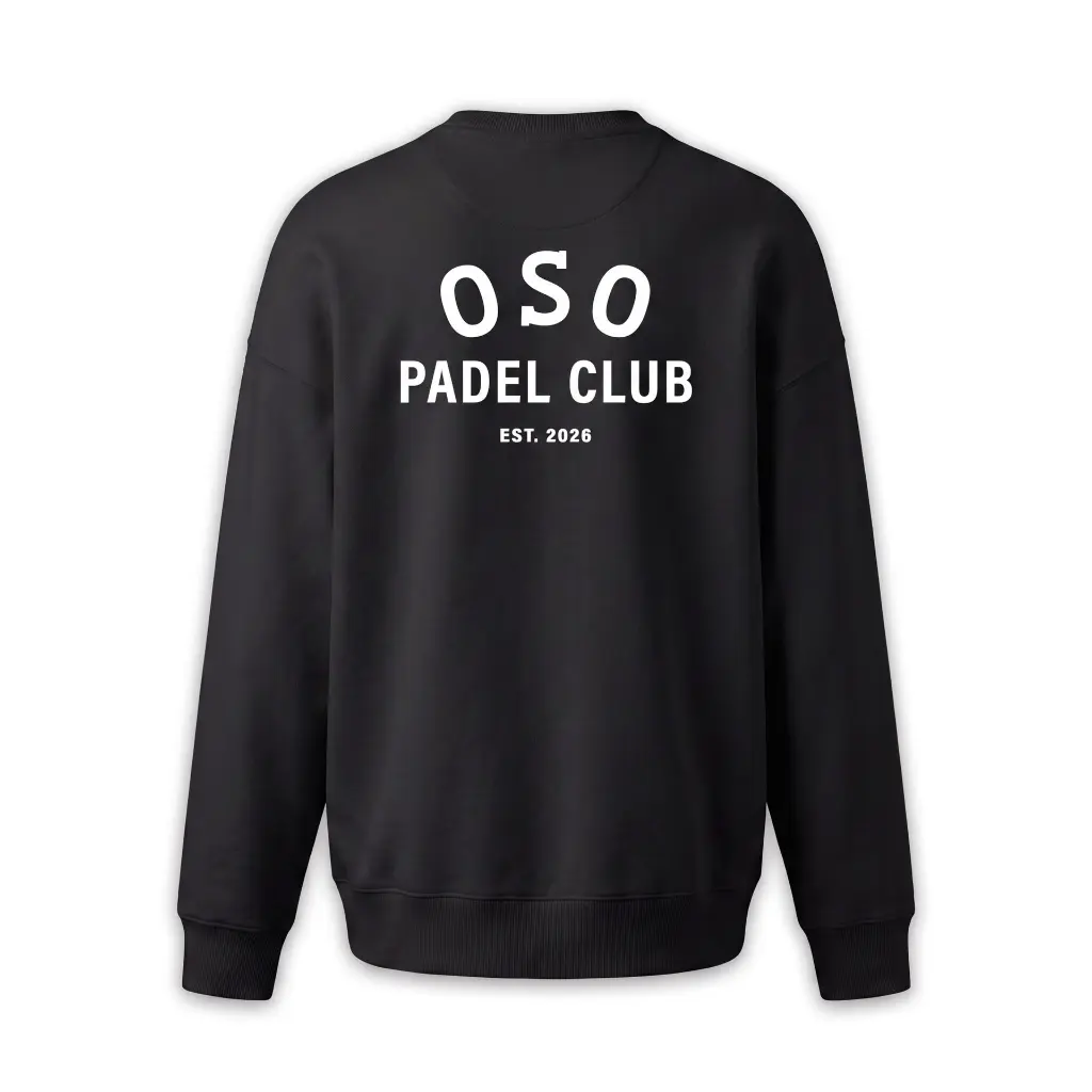 OSO Padel Club Core Oversized Sweater Black Back.webp