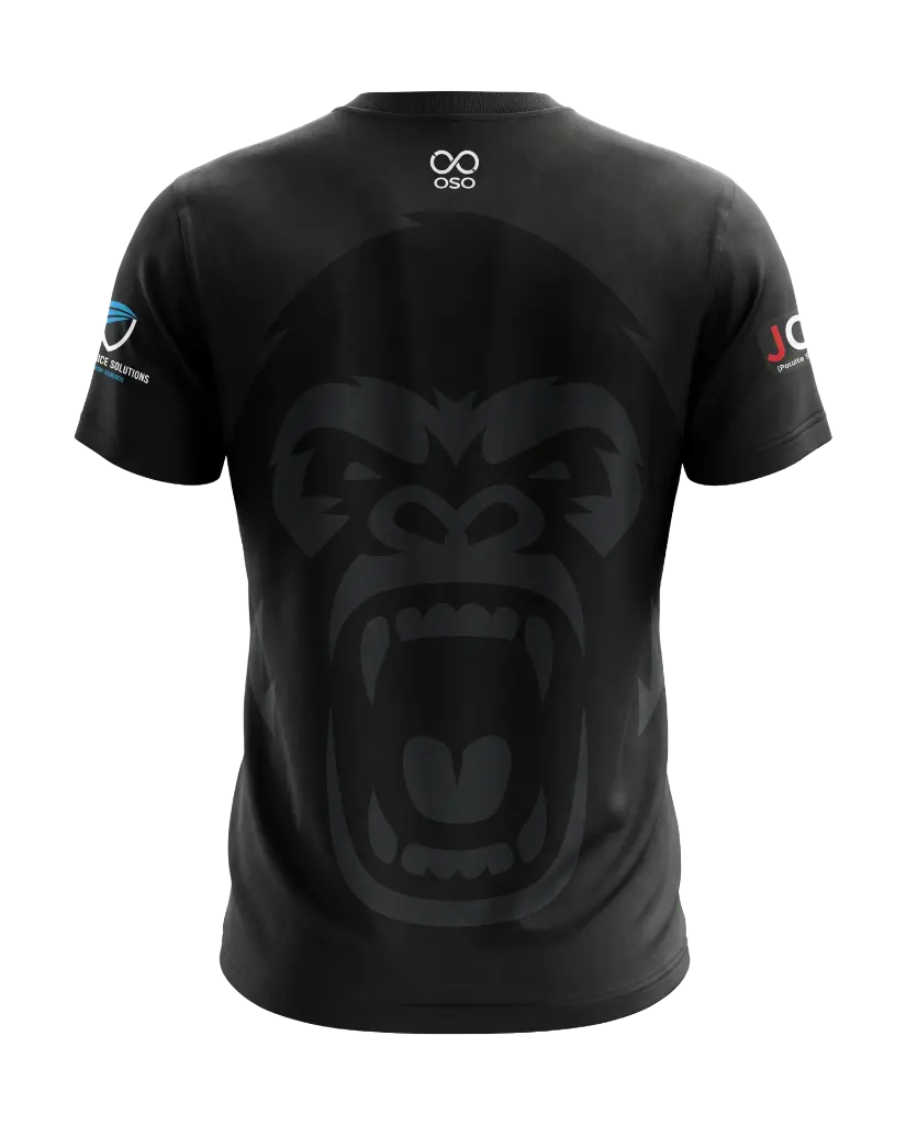 Gorillas Rugby T-Shirt (Black) - Youth — detail view