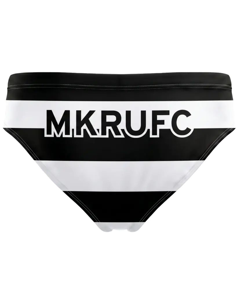 MKRUFC Striped Club Briefs — detail view