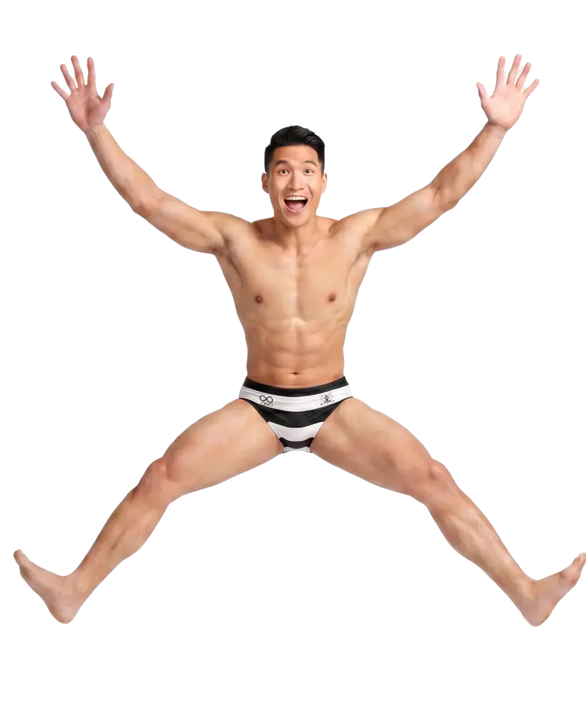 MKRUFC Striped Club Briefs — detail view