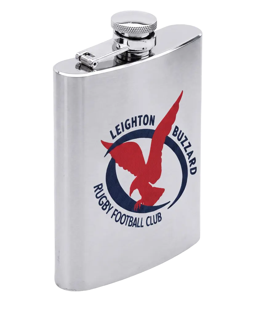 Leighton Buzzard RFC Hip Flask — detail view