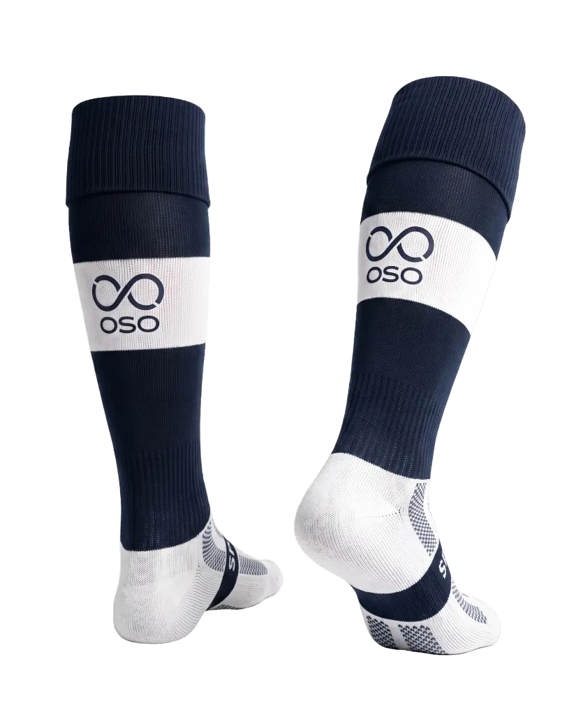 OSO Playing Socks - Adult (Navy/White) — detail view