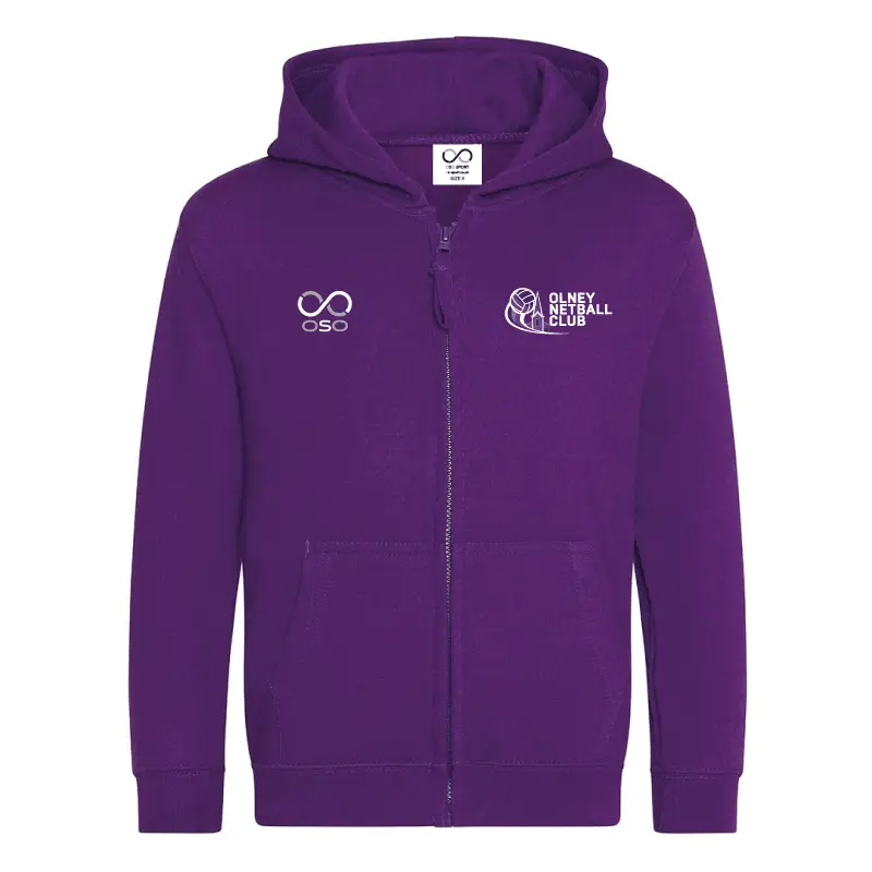 Olney Netball Club Post Match Zip Hoodie - Youth
