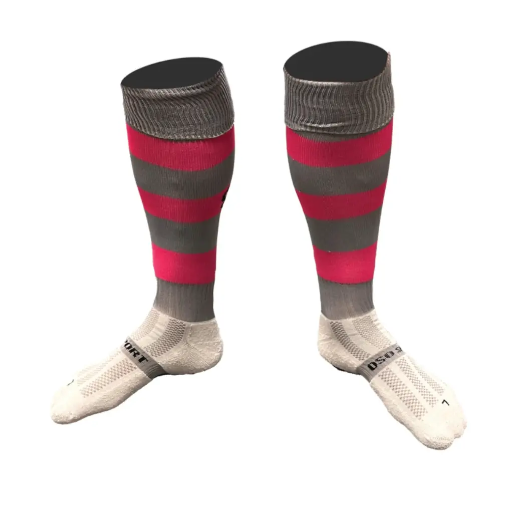 OSO Playing Socks - Youth (Pink/Grey)