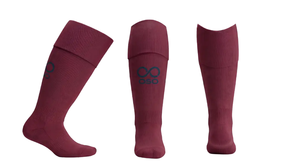 OSO Playing Socks - Youth (Maroon)