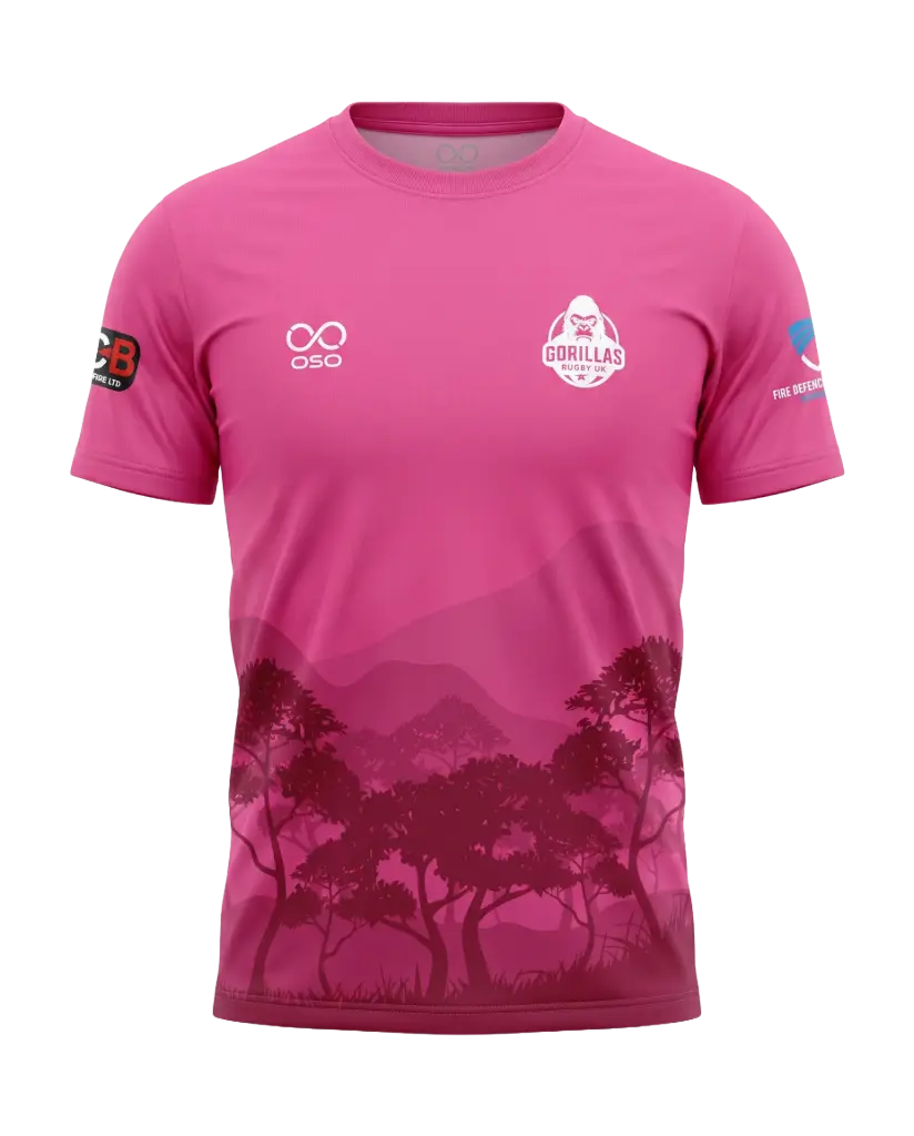 Gorillas Rugby T-Shirt (Pink) - Youth