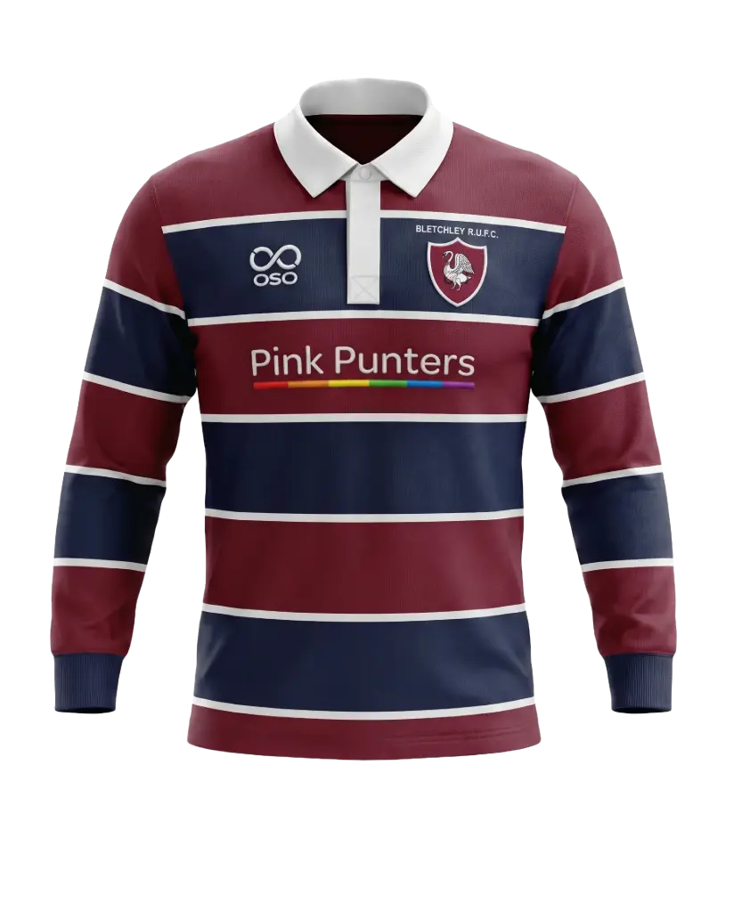 Bletchley RUFC Pink Punters Traditional Rugby Jersey 