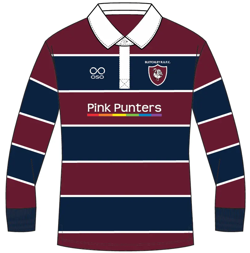 Bletchley RUFC Pink Punters Traditional Rugby Jersey 