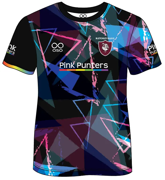 Bletchley RUFC Pink Punters Warm Up T-Shirt - Women