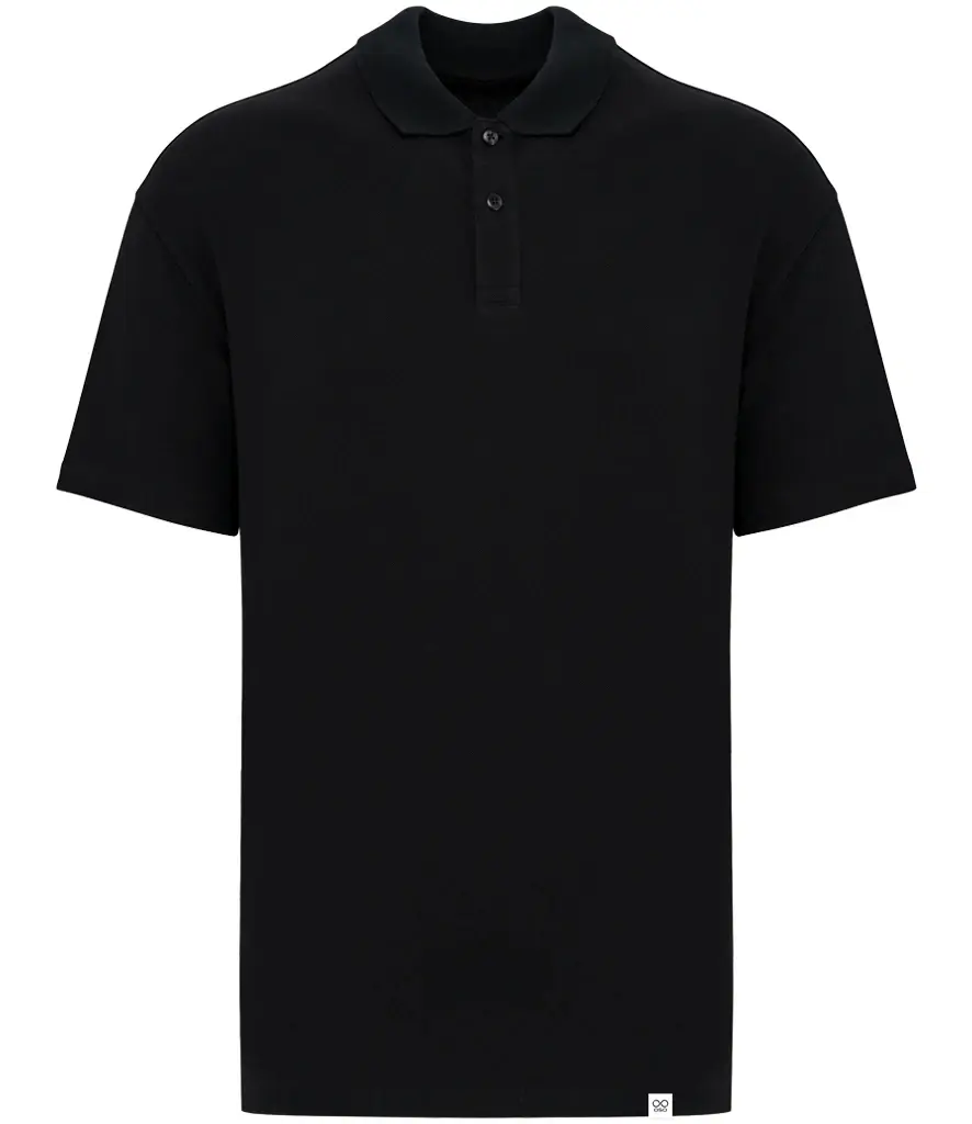 Drop Shoulder Piqué Polo Shirt