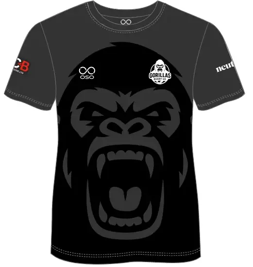 Gorillas Rugby T-Shirt (Grey) - Youth 