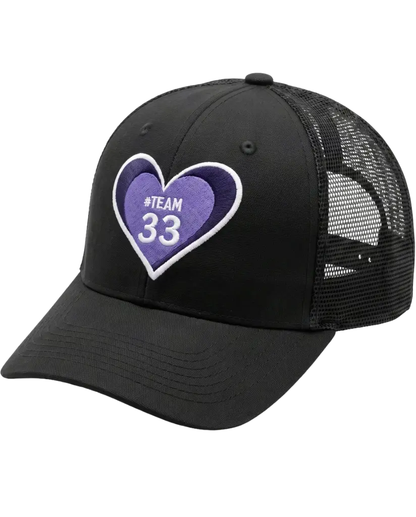 Team 33 Black Trucker Cap