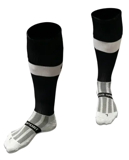 OSO Playing Socks - Youth (Black/White)