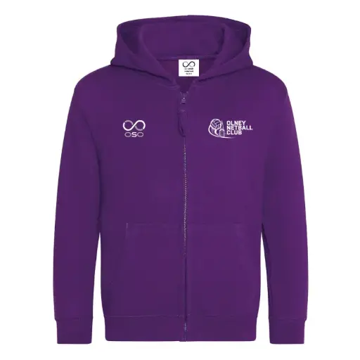 Olney Netball Club Post Match Zip Hoodie - Youth