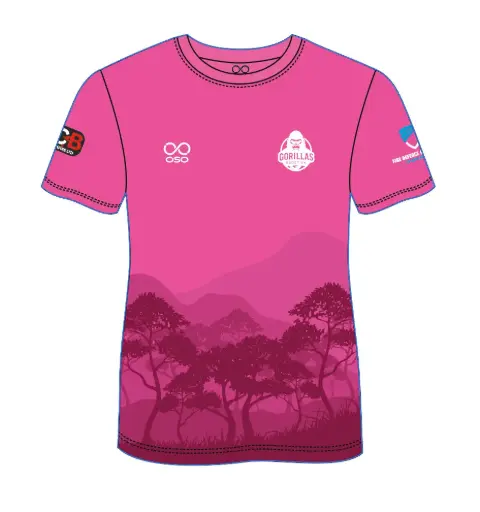 Gorillas Rugby T-Shirt (Pink) - Adult