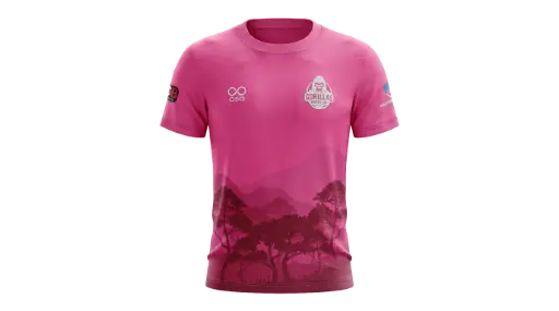 Gorillas Rugby T-Shirt (Pink) - Adult