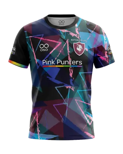 Bletchley RUFC Pink Punters Warm Up T-Shirt - Women