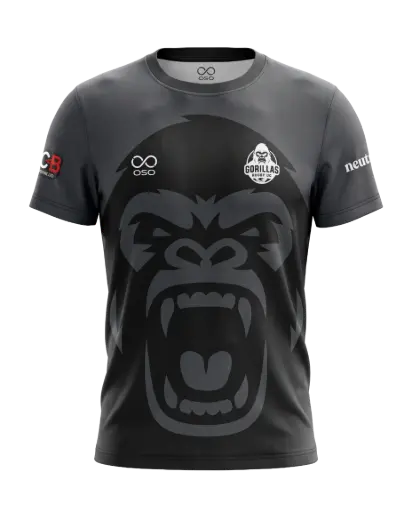 Gorillas Rugby T-Shirt (Grey) - Adult 