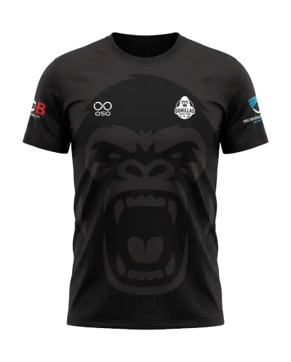 Gorillas Rugby T-Shirt (Black) - Youth